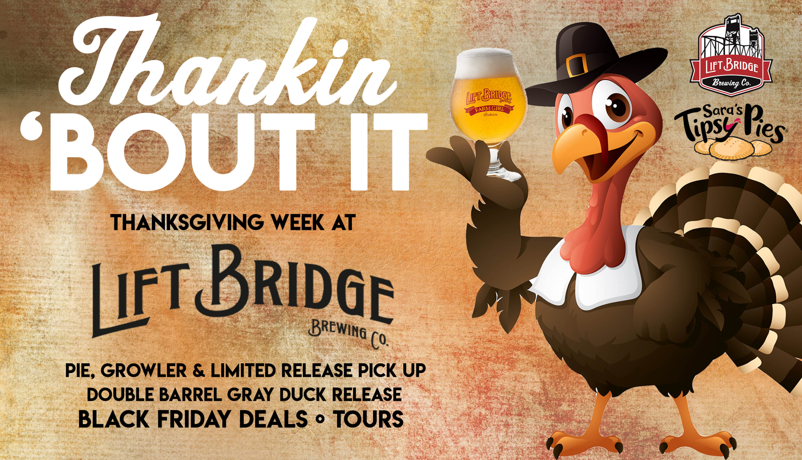 Thankin Bout It – Thanksgiving Week at Lift Bridge Brewery